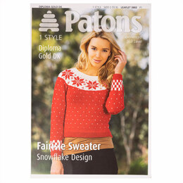 Fairisle Snowflake Sweater in Patons Diploma  Gold DK in Patons - 3883