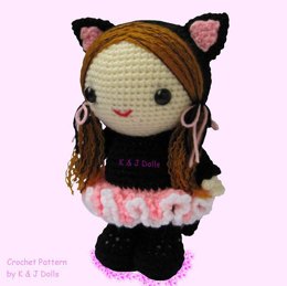 Bella in Ballerina Cat Suit - PDF Amigurumi crochet pattern