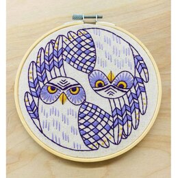 Hook, Line & Tinker Burrowing Owls Embroidery Kit