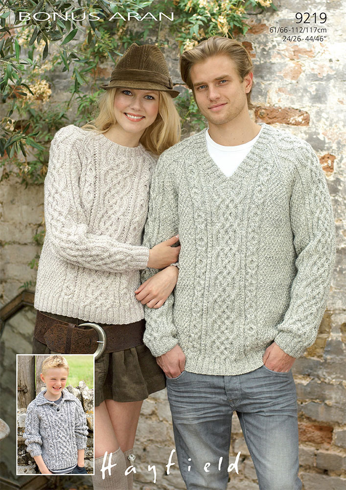 Hayfield Knitting Pattern: da Uomo & Ragazzi Cardigan Aran 9552 24-46" 