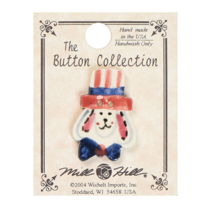 Mill Hill Button 86127 - Uncle Sam Bunny