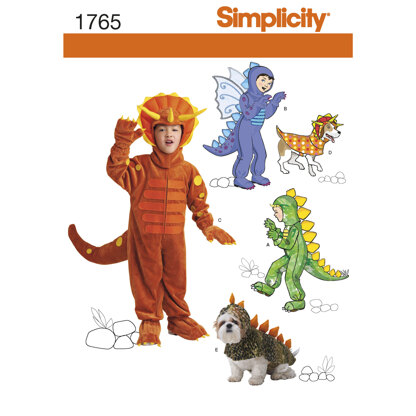 Simplicity Child's and Dog Costumes 1765 - Paper Pattern, Size A (3-4-5-6-7-8)