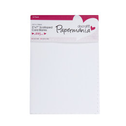 Papermania 5 x 7 Cards/Envelopes Scalloped (12pk 300gsm) - White