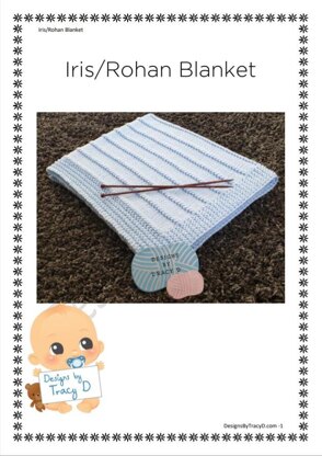 Baby blanket knitting pattern Iris - Rohan