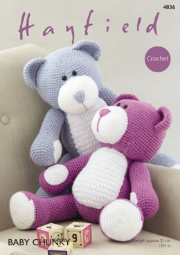 Bear Toy in Hayfield Baby Chunky - 4836 - Downloadable PDF