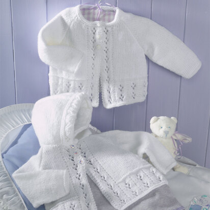 Babies Matinee Coats in Sirdar Snuggly DK - 1579 - Downloadable PDF