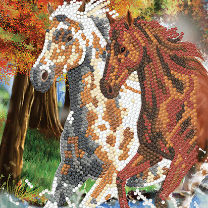 Crystal Art Notebook - Wild Horses Diamond Painting Kit
