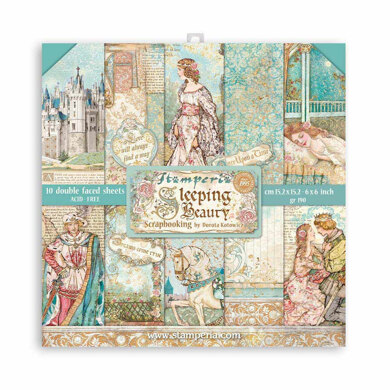 Stamperia Scrapbooking Pad 15.24 x 15.24 cm (6x6) Double Face Sleeping Beauty