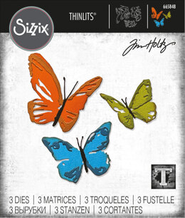 Tim Holtz Thinlits Die Set 3PK Brushstroke Butterflies by Tim Holtz