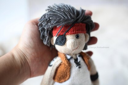 Doll Knitting Pattern - Pirate Doll - Jackie