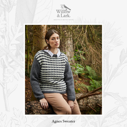 Agnes Sweater -  Jumper Knitting Pattern For Women in Willow & Lark Strath by Willow & Lark