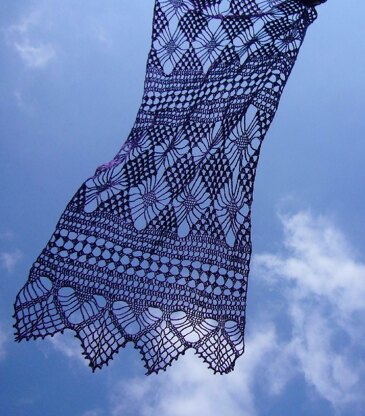 Single skein crochet shawl