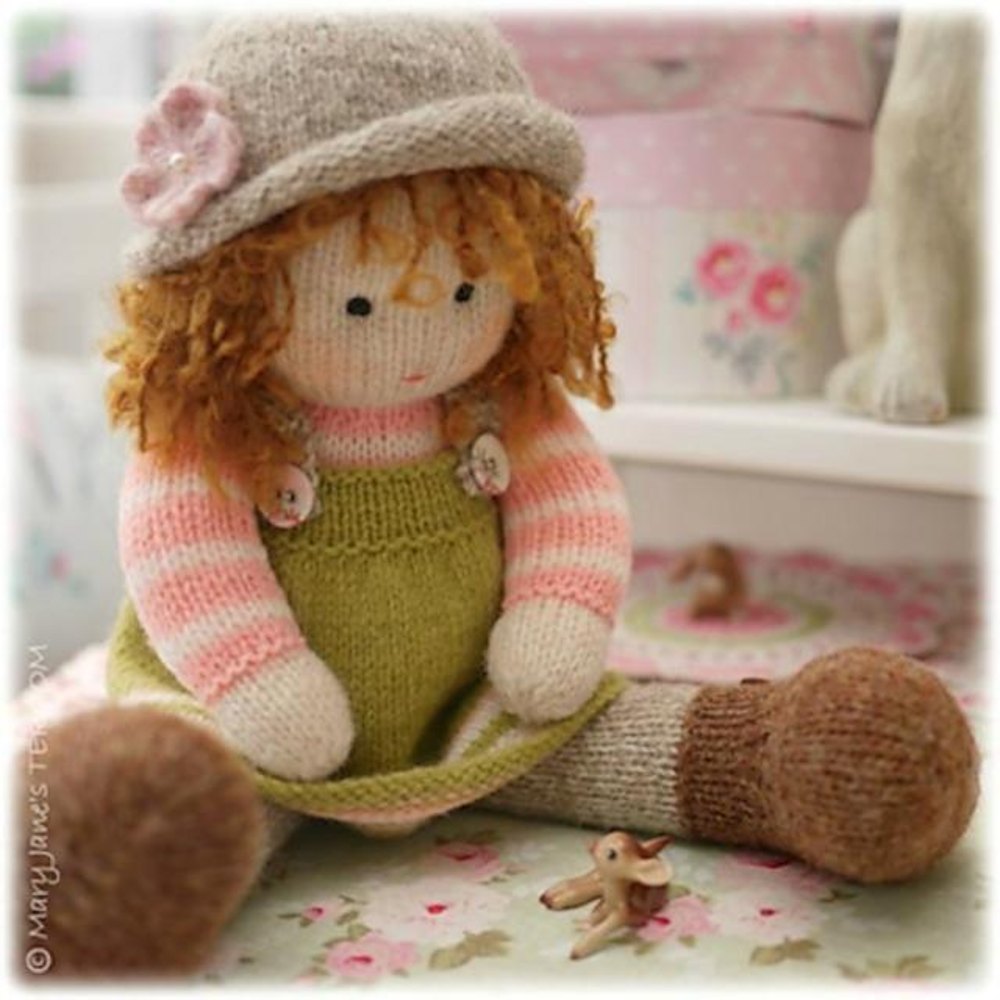 A TEAROOM Doll Hat Knitting pattern by Mary Jane's Tearoom
