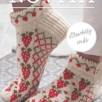 Strawberry Socks in Novita Venla - Downloadable PDF