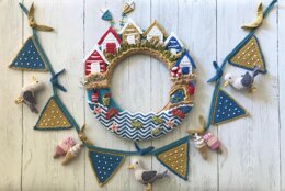 Seaside wreath and bunting
