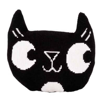 Vervaco Black Cat Cushion Cross Stitch Kit