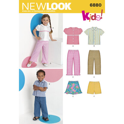 New Look Toddler Separates 6880 - Paper Pattern, Size A 1/2 1 2 3 4