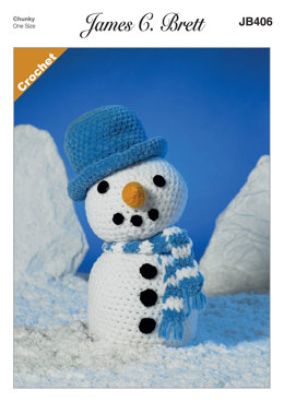 Frosty the Snowman Toy in James C. Brett Flutterby Chunky - JB406 - Leaflet