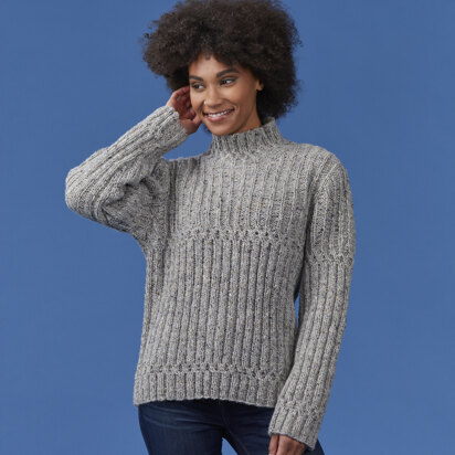Ketchum - Sweater Knitting Pattern for Women in Tahki Yarns Donegal Tweed by Tahki Yarns
