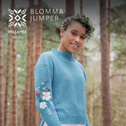 Blomma Jumper -  Jumper Knitting Pattern For Women in MillaMia Naturally Soft Cotton by MillaMia