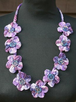 Violet Flower Necklace