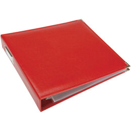 We R Memory Keepers We R Classic Leather D-Ring Album 12"X12" - Real Red