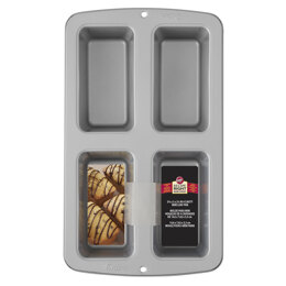 Wilton Recipe Right Non-Stick Mini Loaf Pan, 4-Cavity