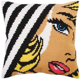Collection D'Art Pop Art Cross Stitch Cushion Kit - 40cm x 40cm
