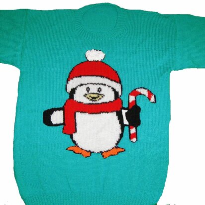 Christmas Penguin Jumper / Sweater Knitting Pattern #5