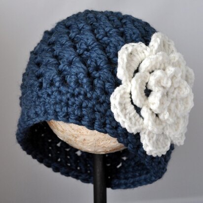Classy Crochet Chunky Flowered Cloche