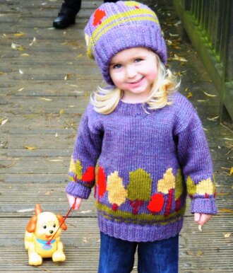 Child's Tree Sweater and Hat