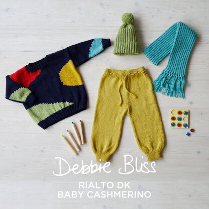 Abstract Landscape - Layette Knitting Pattern For Toddlers in Debbie Bliss Rialto DK & Baby Cashmerino by Debbie Bliss