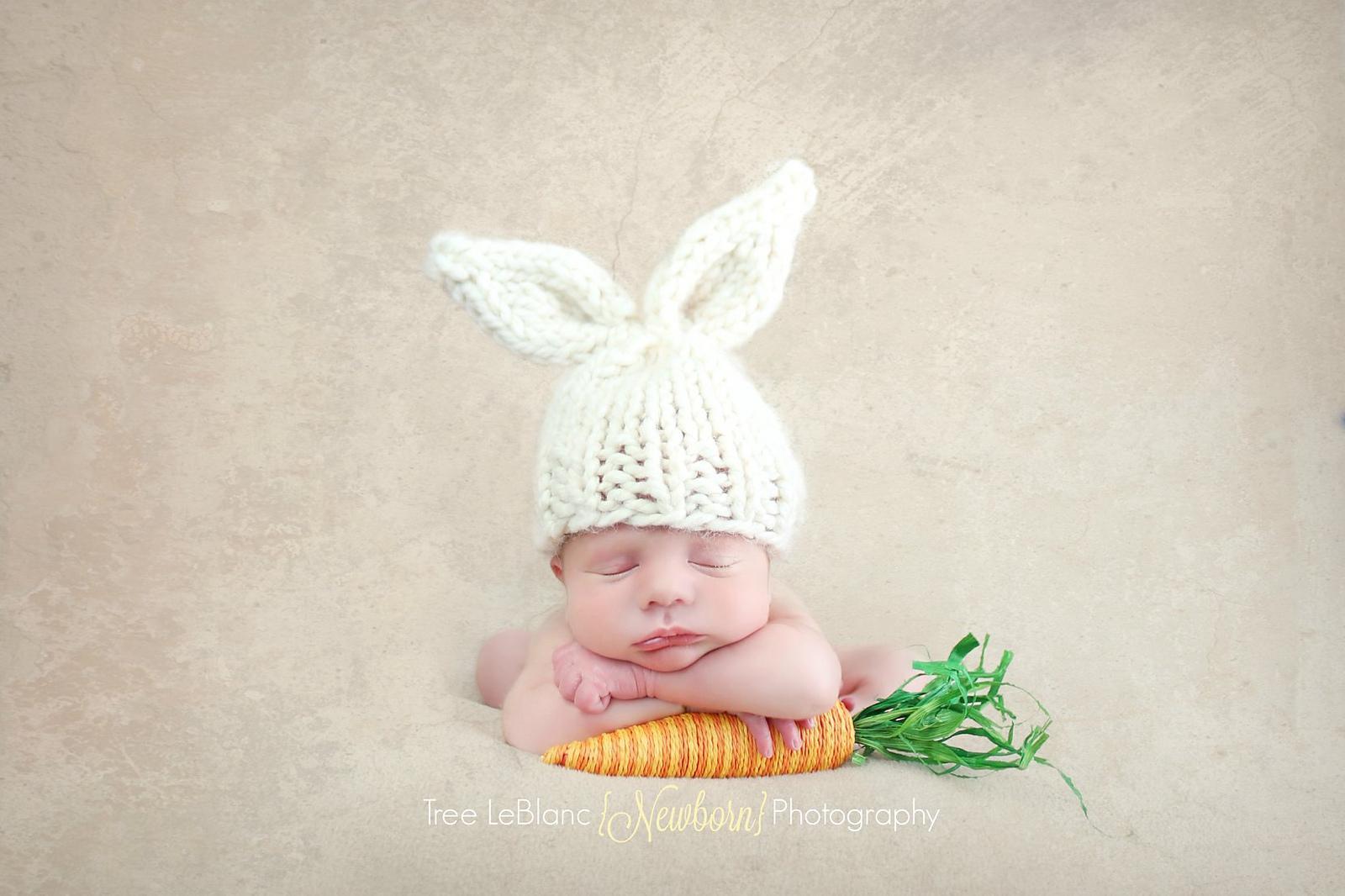 Handmade crochet Oatmeal bunny Bonnet Photo photography prop Newborn Easter 