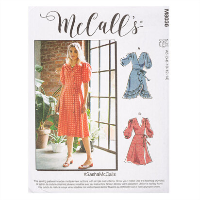 McCall's #SashaMcCalls - Misses' Dresses & Sash M8036 - Sewing Pattern
