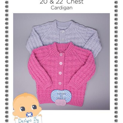 Erin unisex baby cardigan 20" & 22" chest