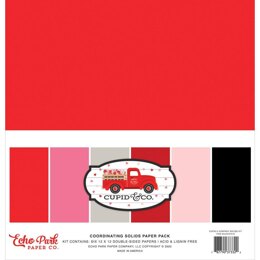Echo Park Paper Cupid & Co. Double-Sided Solid Cardstock 12"X12" 6/Pkg