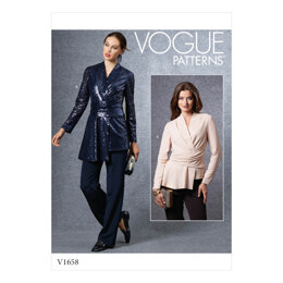 Vogue Misses' Top V1658 - Paper Pattern, Size S-M-L-XL