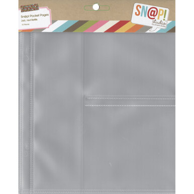 Simple Stories Sn@p! Pocket Pages For 6"X8" Binders 10/Pkg - (1) 2"X8" & (2) 4"X4" Pockets