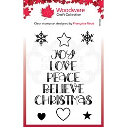 Woodware Clear Singles Word Tree Stamp 3.8in x 2.6in