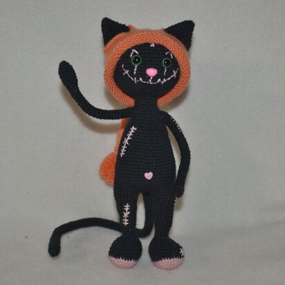 Amigurumi Black cat doll