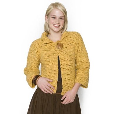 Knitting Matinee 'Swing' Jacket in Lion Brand Homespun - 60468