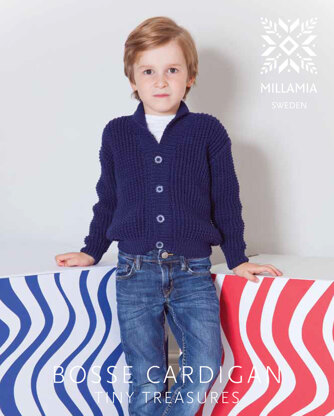 "Bosse Cardigan" - Cardigan Knitting Pattern For Boys in MillaMia Naturally Soft Aran