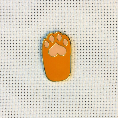 The Snarky Crafter Heart Paw Pad Orange