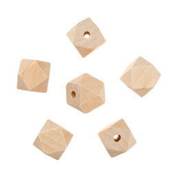 6 geometrische Holzperlen von Trimits - 20 mm