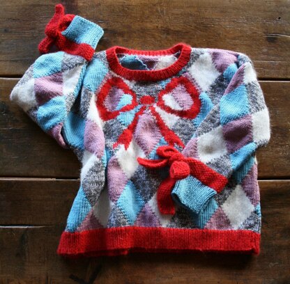 Harlequin Bow Sweater