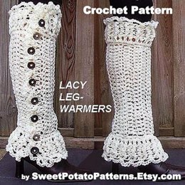 Long Lacy Legwarmers by SweetPotatoPatterns