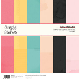 Simple Stories Simple Vintage Cottage Fields - 12x12 Basics Kit