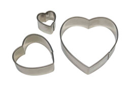 PME Stainless Steel Heart Cutters Set/3