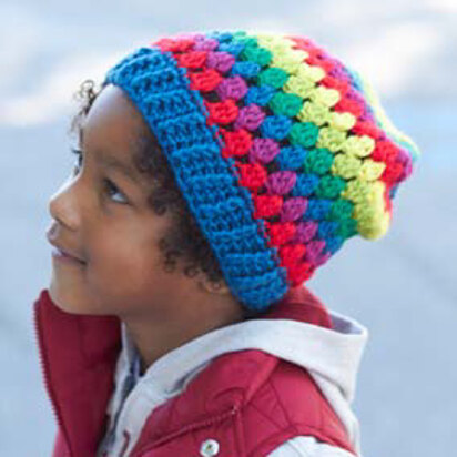 Rainbow Granny Stripes Hat in Caron Simply Soft - Downloadable PDF