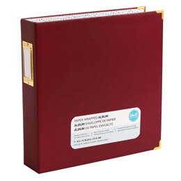 We R Memory Keepers Paper Wrapped Album - Maroon